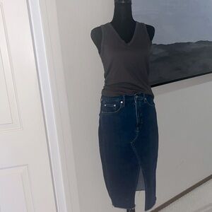 Veronica Beard Jeans Denim Midi Skirt